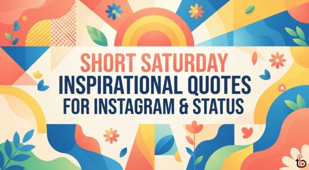 Short Saturday Inspirational Quotes for Instagram & Status