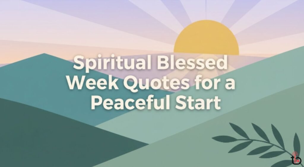Spiritual Blessed Week Quotes for a Peaceful Start