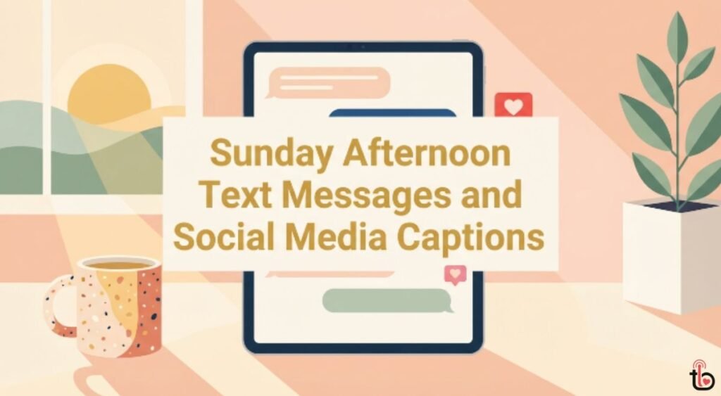 Sunday Afternoon Text Messages and Social Media Captions