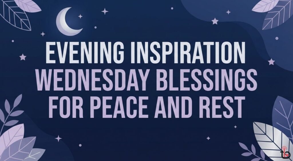 Evening Inspiration Wednesday Blessings for Peace and Rest