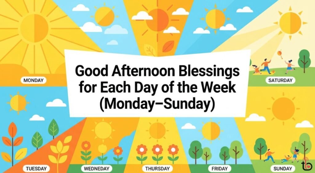 Good Afternoon Blessings for Each Day of the Week (Monday–Sunday)