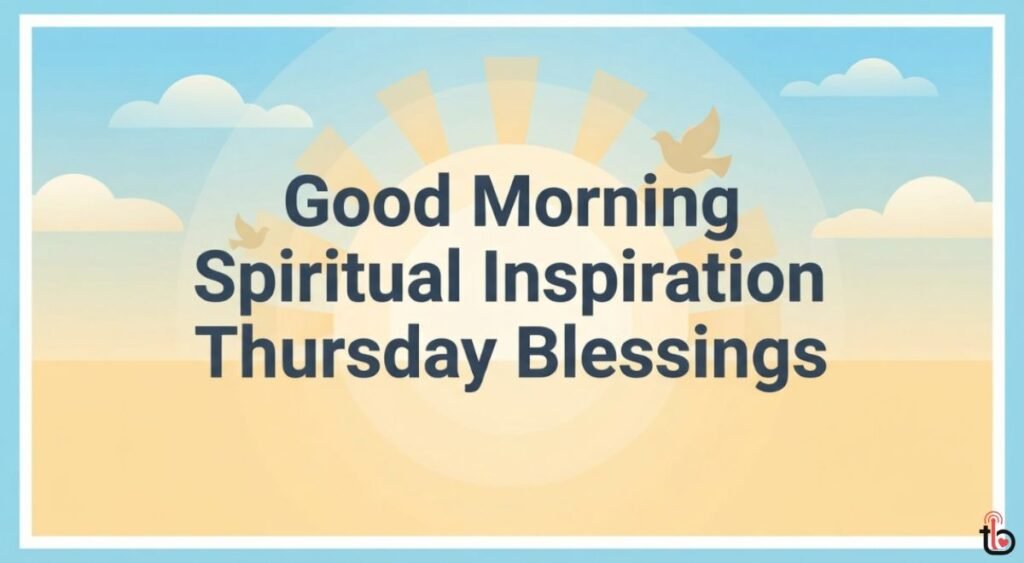 Good Morning Spiritual Inspiration Thursday Blessings
