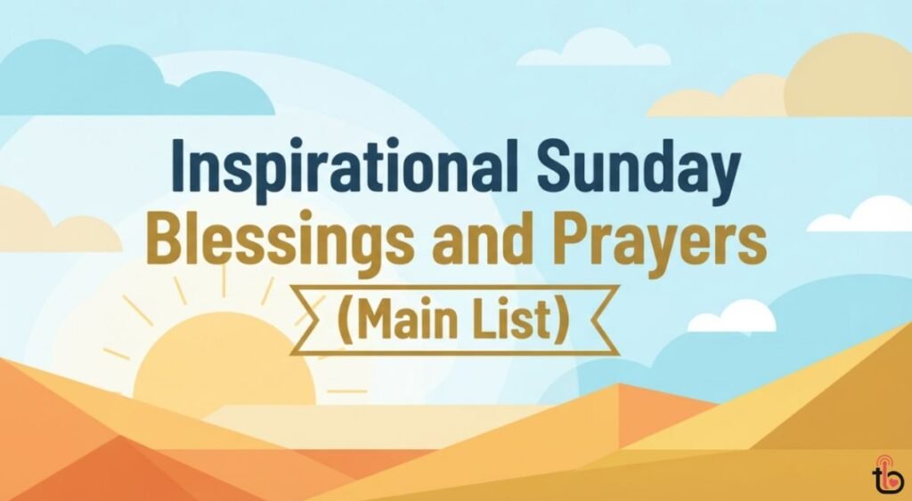 Inspirational Sunday Blessings and Prayers (Main List)