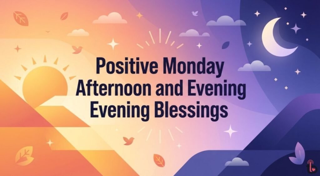 Positive Monday Afternoon and Evening Blessings