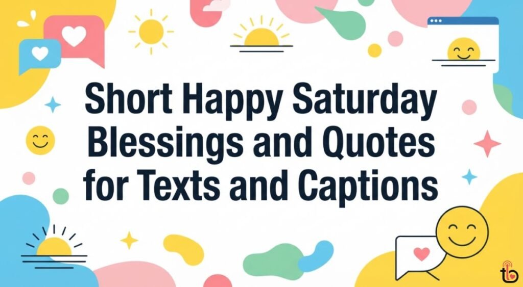 Short Happy Saturday Blessings and Quotes for Texts and Captions