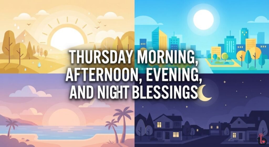 Thursday Morning, Afternoon, Evening, and Night Blessings