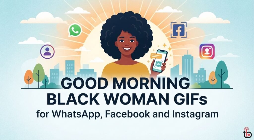 Good Morning Black Woman GIFs for WhatsApp, Facebook and Instagram
