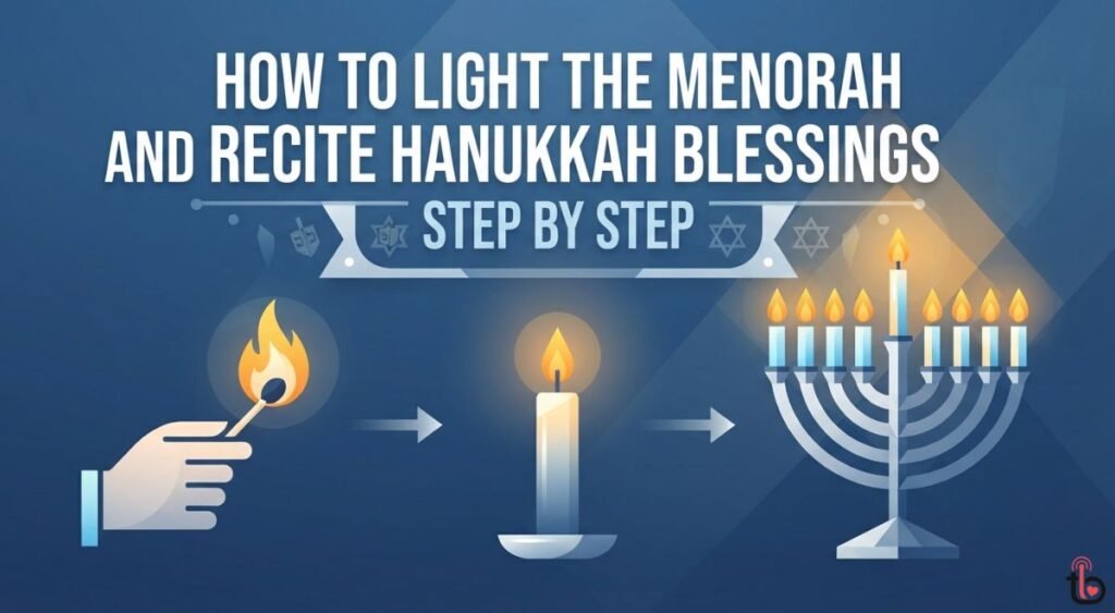 How to Light the Menorah and Recite Hanukkah Blessings Step by Step