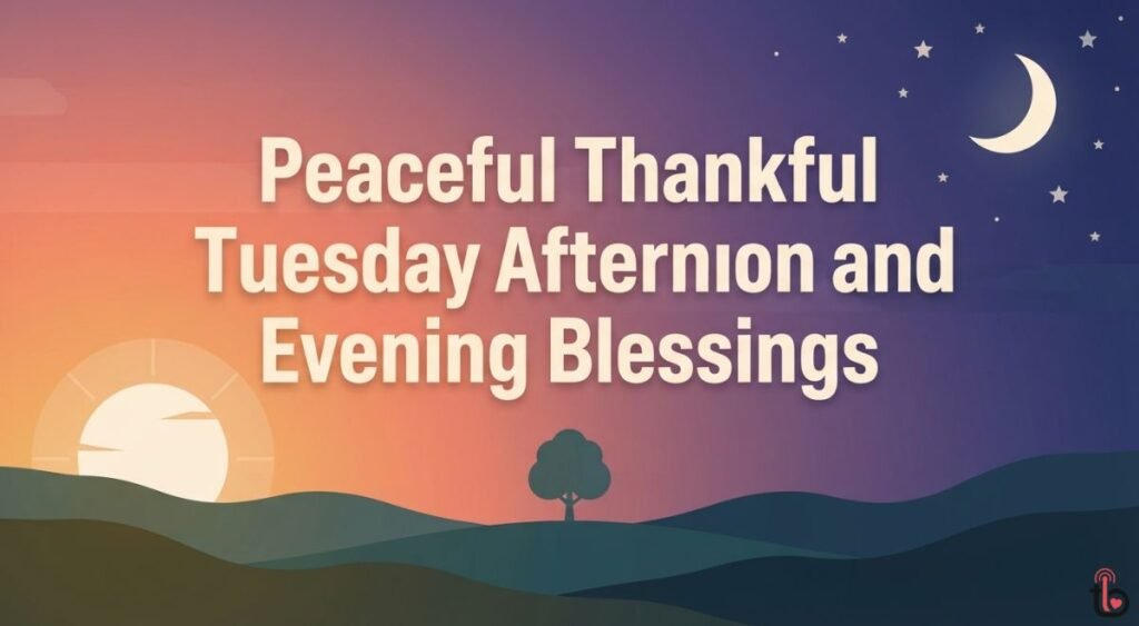 Peaceful Thankful Tuesday Afternoon and Evening Blessings