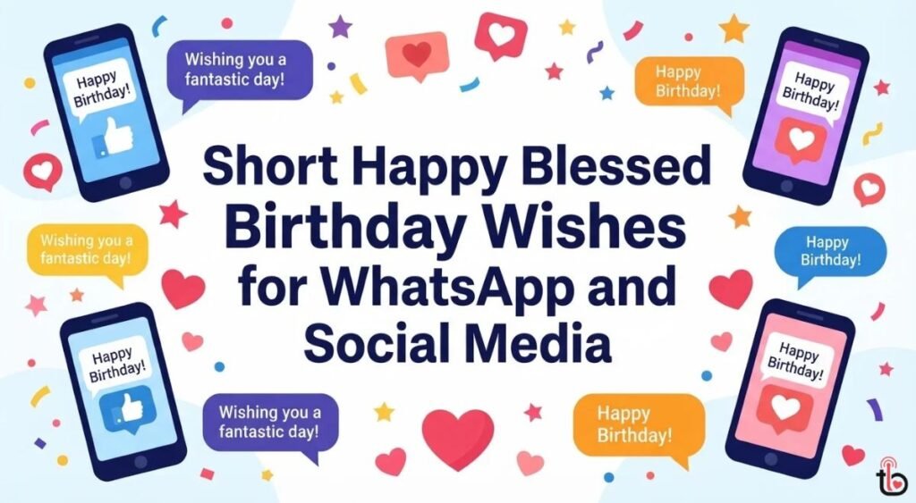 Short Happy Blessed Birthday Wishes for WhatsApp and Social Media